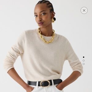 J CREW Cashmere classic-fit crewneck sweater BA400 Heather Natural S Small